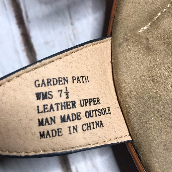 Soft Comfort Garden Path Wedge Sandals Navy Size 7.5 - Picture 8 of 10